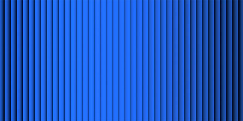 Blue fractal glass gradient with ribbed background effect and abstract 3D pattern. Corrugated prism texture with neon light reflection for futuristic window. Holographic wave overlay. © RDVector