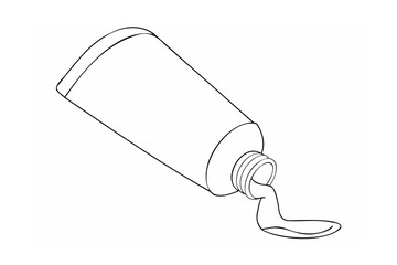 Paint tube dispensing viscous liquid art supply
