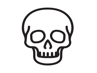 Artistic Skull Graphic with Clean Smooth Vector Lines