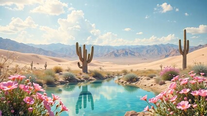 An oasis in the middle of desert