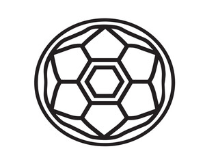 Fototapeta premium Stylish Soccer Icon with Clean Minimal Line Art Design