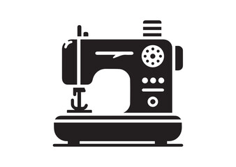 Sewing machine silhouette vector illustration