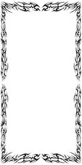 Cyber sigilism framework elements. Neo tribal gothic style shape.