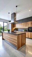 Fototapeta premium Modern kitchen with island