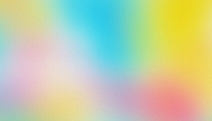 Colorful pink, yellow and turquoise gradient noisy grain background texture