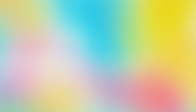 Colorful pink, yellow and turquoise gradient noisy grain background texture