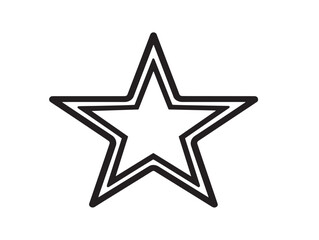 Fototapeta premium Modern Stylish Star Icon with Clean Elegant Line Art 