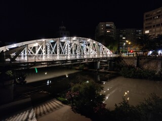 Obraz premium View of bridges of Murcia at night