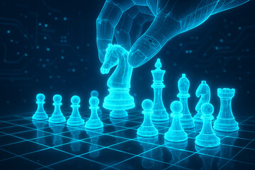 ♟️ Quantum Moves: Futuristic Chess Duel ✨ Holographic Strategy in a Digital Arena 🧠 The AI Gambit: High-Tech Chess 🌌 Virtual Victory on the Chessboard of Tomorrow 🚀 Next-Level Chess: Mind vs Machin