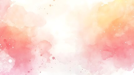 Soft, pastel watercolor background with splatter effect.