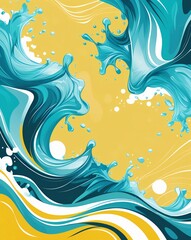 Abstract Aqua Vibes