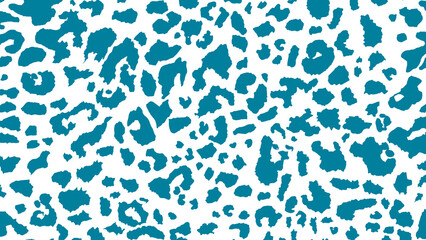Trendy teal leopard print seamless pattern, animal skin background for fashion & decor. Modern leopard print in aqua, seamless exotic safari texture for fabric & design.