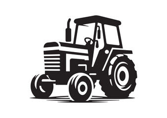 Naklejka premium Tractor silhouette vector illustration