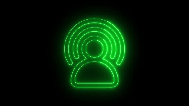 Green light bulb and light switch icon glowing on a digital green background representing connection and technology