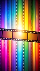 Obraz premium Colorful film strip backdrop