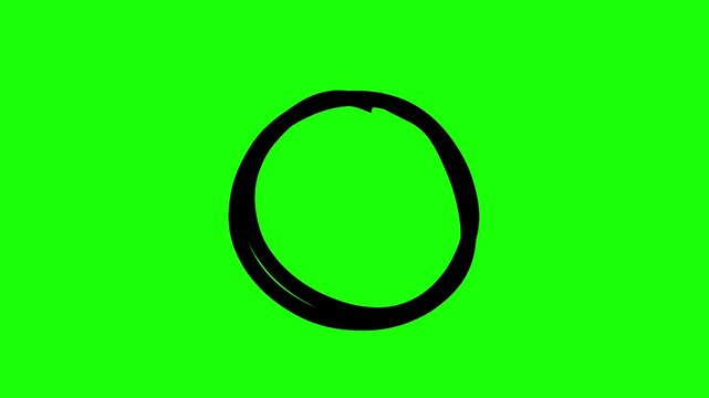 circle on green screen video