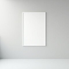 Minimalist Interior Featuring a Blank White Poster Frame for Customization
