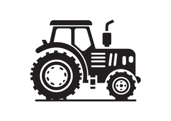 Obraz premium Tractor silhouette vector illustration
