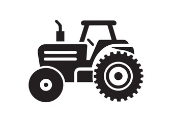 Obraz premium Tractor silhouette vector illustration