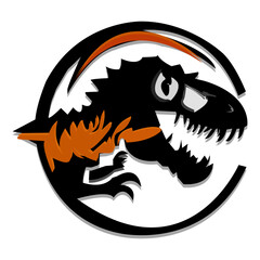 Dinosaur vector logo art design
