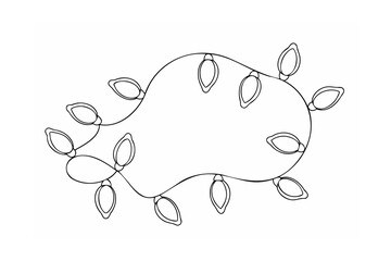 Festive string lights outline illumination decoration