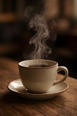 cup of coffee with smoke