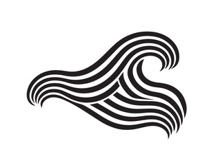 Stunning Wave Icon Minimalist 2D Vector Clean Graphic Design  
