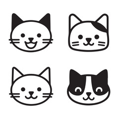 Cat Faces Icon Set