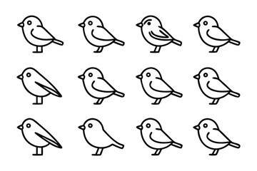 Simple Bird Illustrations: A collection of minimalist bird illustrations, perfect for adding a touch of nature to any design. Their simple elegance make them ideal for various creative projects.