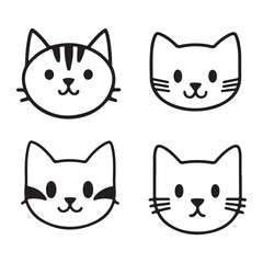 Cat Faces Icon Set