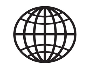 Modern World Icon Minimalist 2D Vector Clean Graphic Design  