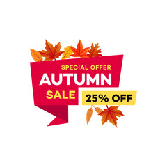 Autumn Sale Banner 25% Off  Modern Marketing Design