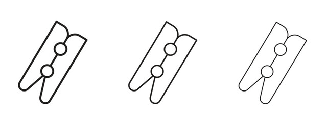 Peg icons. Outline or line icon design bundle.