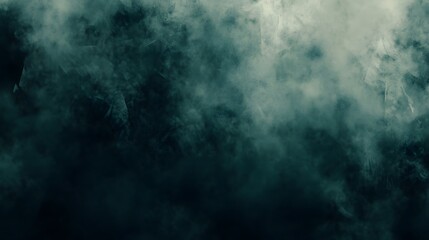 Obraz premium Deep teal smoky abstract background.
