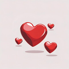 Multiple red hearts in a romantic layout&mdash;symbolizing love, passion, and affection. Ideal for Valentine's Day, romance themes, or decorative design elements.