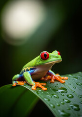 Close-up of a Red-Eyed Tree Frog
