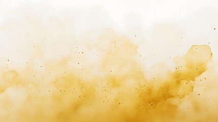 Golden watercolor splatter design.
