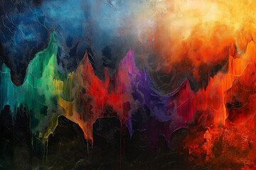 Obraz premium Abstract symphony a dance of colors and textures