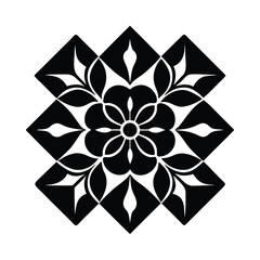 Watercolor Background with Bold Talavera Tile Art