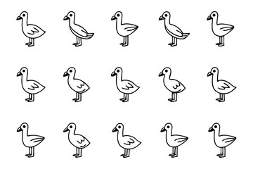 Duckling pattern: A simple illustration of a flock of adorable duckling creating a fun pattern, perfect for children's designs or whimsical projects.