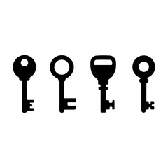 set of vintage keys. set of keys vector