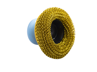 Side view of cleaning brush for barbecue.,