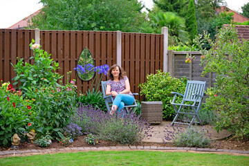 In the bee's purple garden.