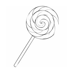 Swirl lollipop stick candy sweet