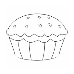 Round pastry with seeds baked dessert