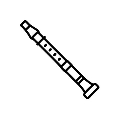 Outline a Japanese shakuhachi flute on music instrument