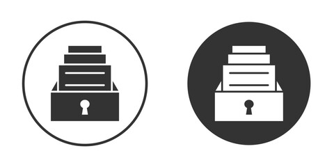 Archive icon for web, mobile and infographics.