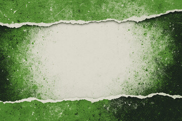 Layered Torn Paper Background with Grunge Cement Texture and Abstract Paint Splashes