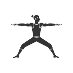 Warrior yoga pose icon. Wellness symbol modern, simple, vector, icon for website design, mobile app, ui. Vector Illustration