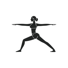 Warrior yoga pose icon. Wellness symbol modern, simple, vector, icon for website design, mobile app, ui. Vector Illustration